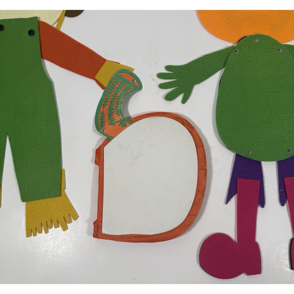 Unbranded Halloween Decor Set Multicolor Felt Scarecrow Pumpkin Trio - Picture 12 of 16